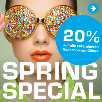 20% auf alle korrigierten Sonnenbrillen-Gläser