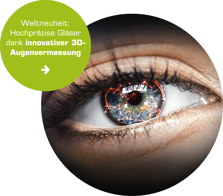 Hochpräzise Gläser dank innovativer 3D-Augenvermessung